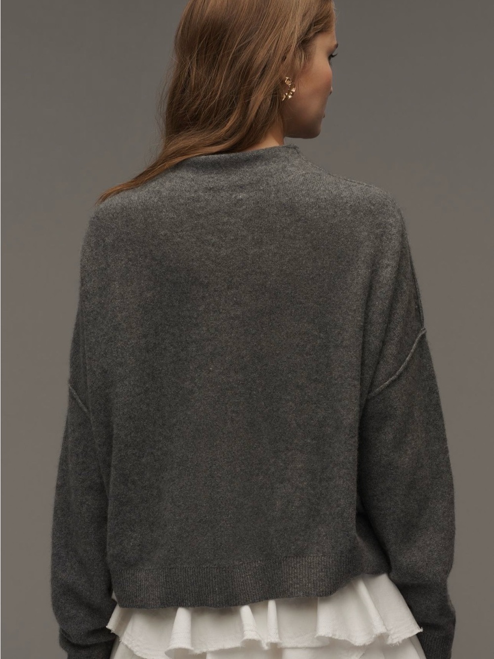 Anthropologie Pilcro Alani 100% Cashmere Mock-Neck Sweater - Picture 2 of 5